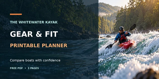 Kayak Gear & Fit Planner printable PDF cover