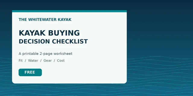 Kayak Buying Decision Checklist printable PDF cover